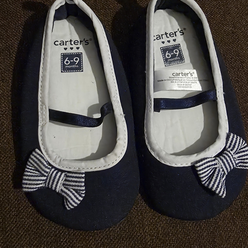 Carter's Navy Baby Girl Bow Ballet Flats